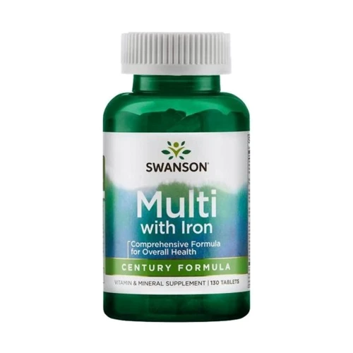 Swanson Multi with Iron Мультівітаміни з залізом 130 таблеток