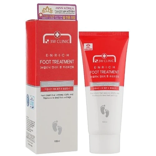 3W Clinic Enrich Foot Treatment Восстанавливающий крем для уставших ног 100 ml