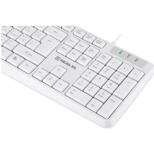 Клавиатура REAL-EL RK-513 USB White (EL123100047) UA