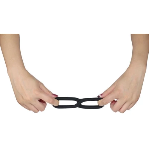 Подвійне ерекційне кільце LoveToy X-Basic Negro