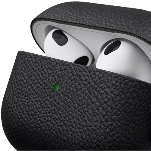 Чехол KeyBudz Artisan Series Leather Black (AP3_S3_BLK) for Apple AirPods 3 фото 3