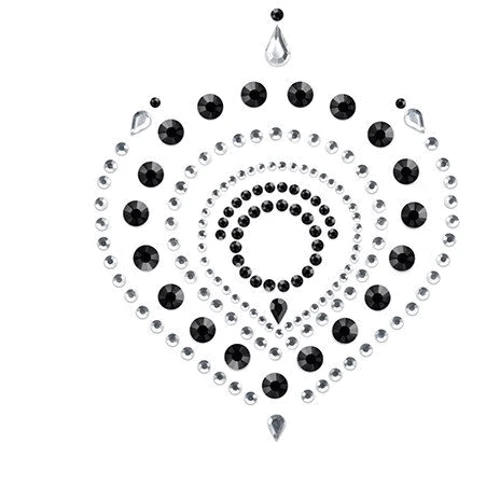Украшения для груди и бикини со стразами Bijoux Indiscrets FLAMBOYANT (серебристо-чёрный)