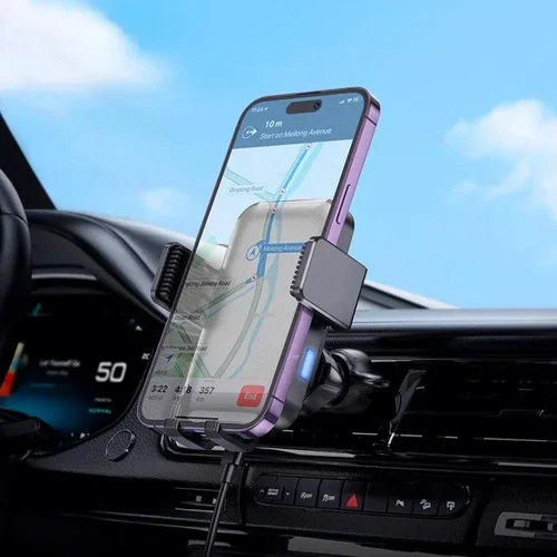 Держатель Hoco Car Holder Wireless Charger 15W HW9 Black фото 6