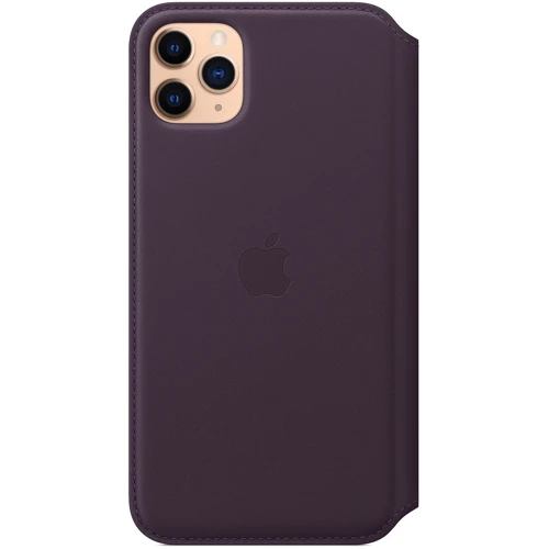 Чехол для iPhone Apple Leather Folio Case Aubergine (MX092) for iPhone 11 Pro Max: Тип чехла чехол-книжка