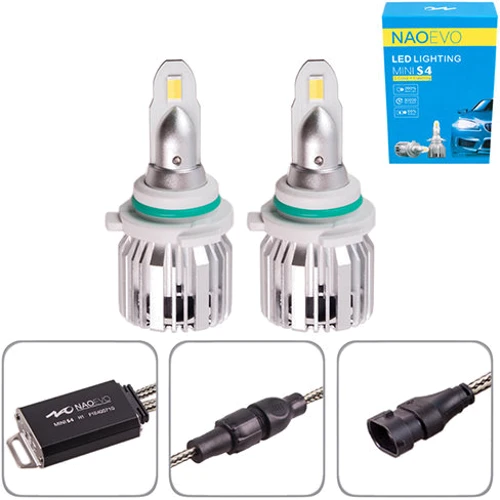 Светодиодная автолампа PULSO Naoevo S4/LED/HB4/Flip Chip/9-16V/30W/3600Lm/EMERGENCY3000K/3000K/4300K/ 6500K (S4-HB4): Головной свет Дальний свет, Ближний свет