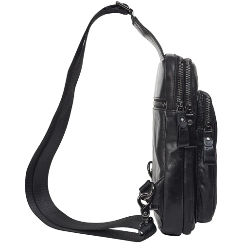 Мужская сумка-слинг Buffalo Bags черная (SHIM7592A-black): Пол Мужской