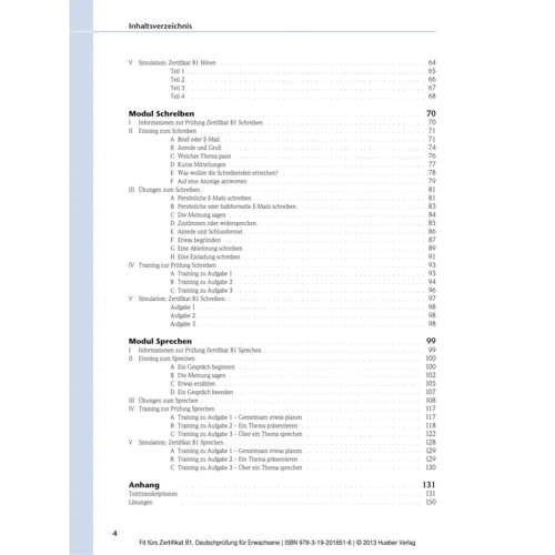 Fit fürs Zertifikat B1: Deutschprüfung für Erwachsene mit Audio-CD: Количество страниц 168