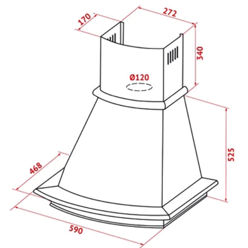 Вытяжка Perfelli K 6622 C IV 1000 COUNTRY LED: Тип воздухоочистителя Рециркуляция, Отвод