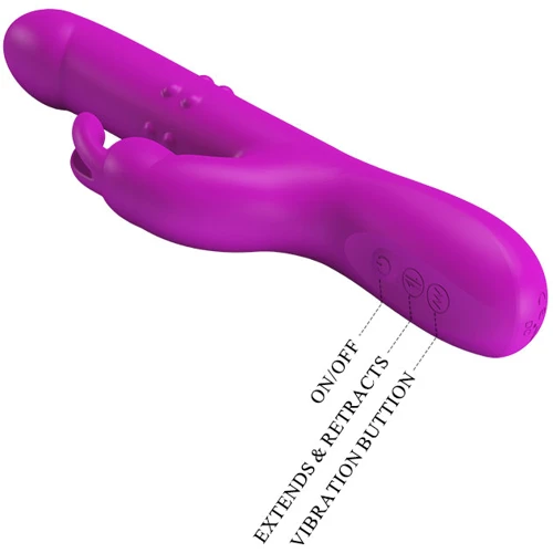 Вибратор с ротацией и толчками Pretty Love Reese Purple