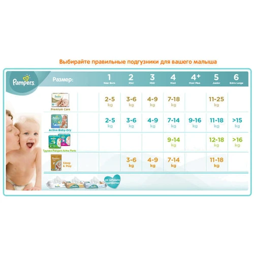 Подгузники Pampers Sleep & Play Midi (4-9 кг) Стандарт 16шт (4015400122838): Тип Подгузники