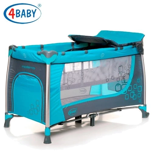 Кроватка-манеж 4Baby Moderno Blue (синий)