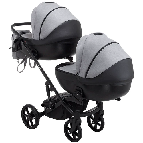 Коляска 2 в 1 для двойни Bair Next DUO Soft 10 Серый (625793): Количество блоков 2
