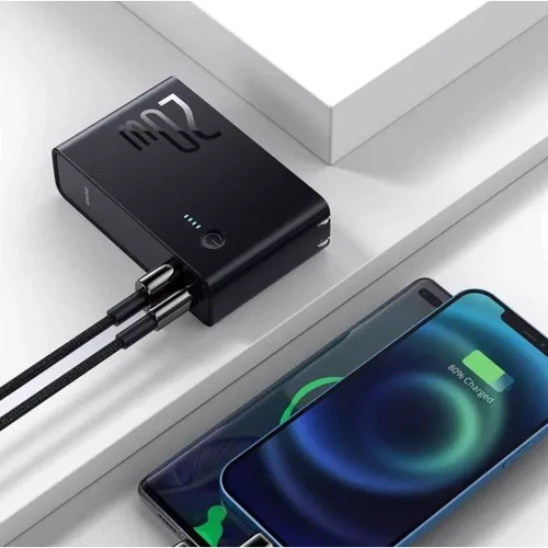 Зарядное устройство Baseus Wall Charger USB+USB-C Power Station 2 + Power Bank 10000mAh 20W CN Black (PPNL010001): Кабель в комплекте отсутствует