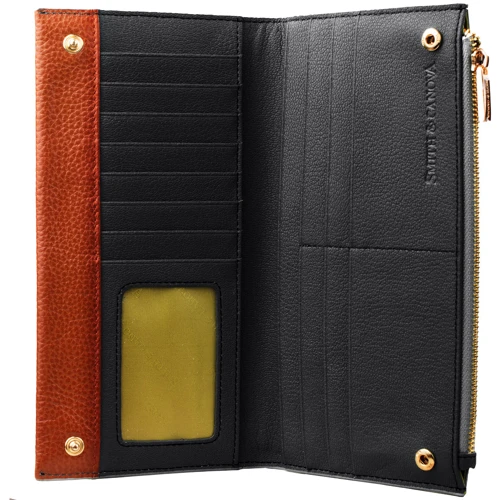 Женский кошелек Smith&Canova черный (FUL-26801-black-tan): Формат кошелька Горизонтальный
