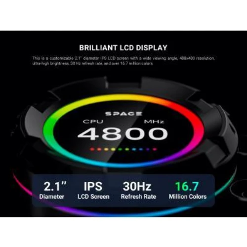 Кулер ID-COOLING Space LCD SL360: Тип водяное охлаждение (СВО)