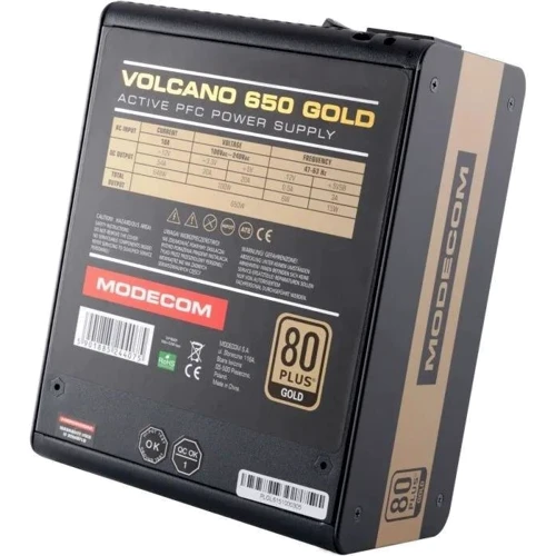 Блок живлення Modecom Volcano 650 Gold (ZAS-MC90-SM-650-ATX-VOLCA): Вентилятор задньої стінки 120 мм