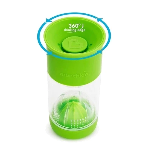 Пляшка Munchkin Miracle 360 Fruit Infuser Cup з інфузером, 414 мл, зелена (011209.04): Об'єм, мл 414