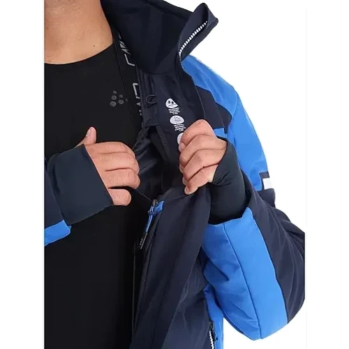 Гірськолижна куртка CMP Man Jacket Zip Hood (33W0887-N950) 54 синя з капюшоном фото 11