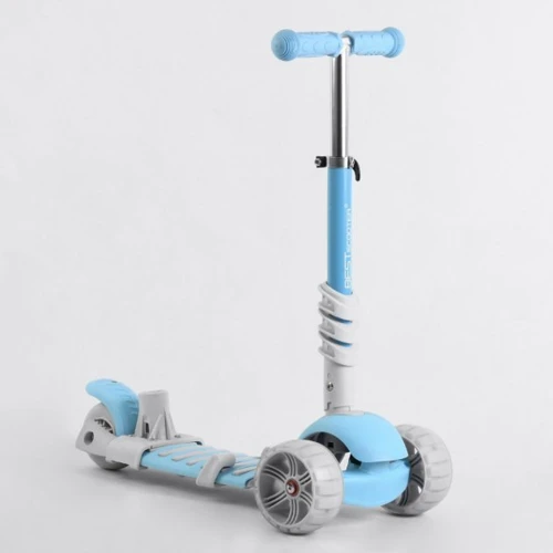 Самокат Best Scooter голубой (B-3047): Конструкция рамы цельная