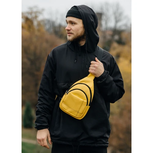 Чоловіча сумка-слінг Sambag Brooklyn SSH жовта (83111028m)
