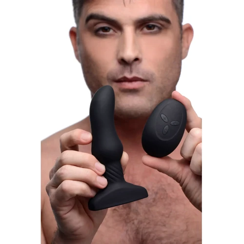 Анальная пробка с вибрацией Rimmers Slim M Rimming Plug (черный)