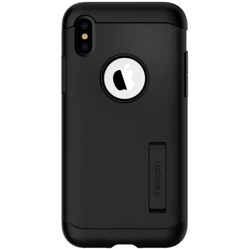Чехол для iPhone Spigen Slim Armor Black (063CS25136) for iPhone Xs: Цвет черный