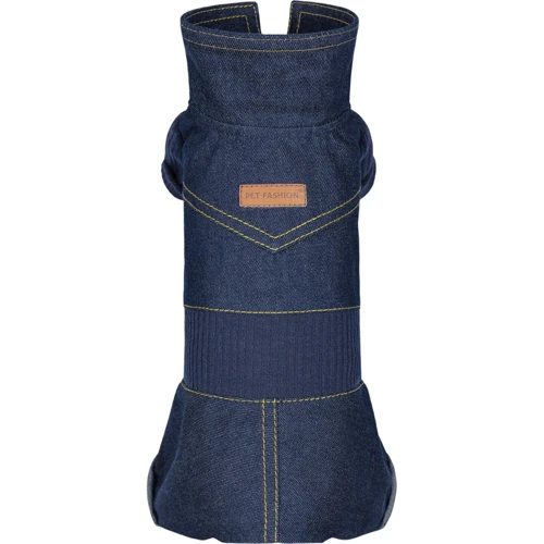 Комбінезон для собак Pet Fashion Jeans розмір S темно-синій (4823082427154)