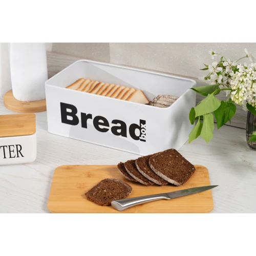 Хлебница Ardesto Midori 33х18х13 см металл бамбук Белый (AR0912WB)