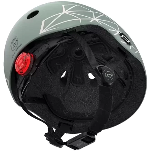 Шлем детский Scoot and Ride Зеленый с фонариком 45-51см (SR-181206-GREENLINES) фото 5