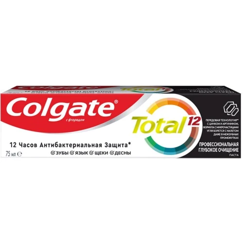 Colgate Зубная паста Total 12 Антибактериальная Глубокое очищение 75 мл