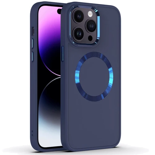 Чехол для iPhone TPU Case Bonbon Metal Style with MagSafe Cosmos Blue for iPhone 12 Pro Max