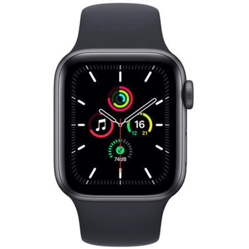 Б/У Apple Watch SE 44mm GPS Space Gray Aluminum Case with Midnight Sport Band (MKQ63) Approved Grade B: Причина уценки Активированы, витринный образец, хорошее состояние, комплектация полная: коробка, зарядка, часы