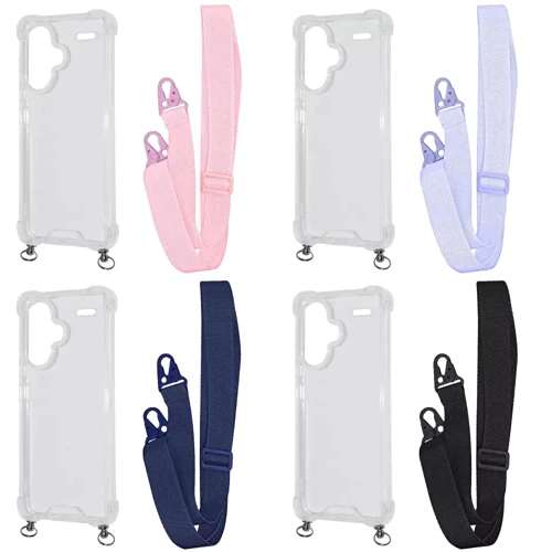 Чохол для телефона WAVE Clear Case with Strap Black для Xiaomi Redmi Note 13 Pro+: Матеріал TPU (термополиуретан) и поликарбонат