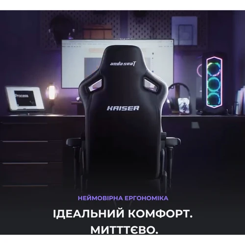 Игровое кресло Anda Seat Kaiser 4 V2 Size XL Black PVC (AD12YDDC-XLL-20-B-PV/C-03)