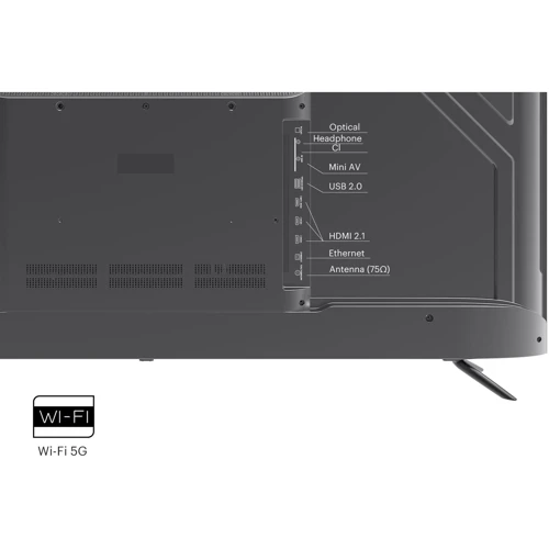 Телевізор Kivi 65U730QB: Тюнер DVB-T, DVB-T2, DVB-C + аналоговый