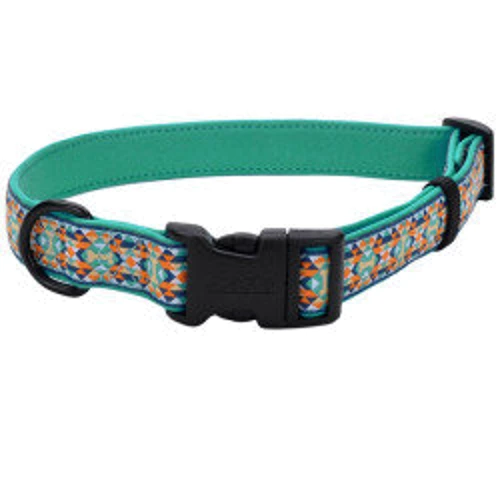 Нашийник Coastal Ribbon Weave Collar для собак темно-бірюзовий з кісточками XS 1.6х20-30 см