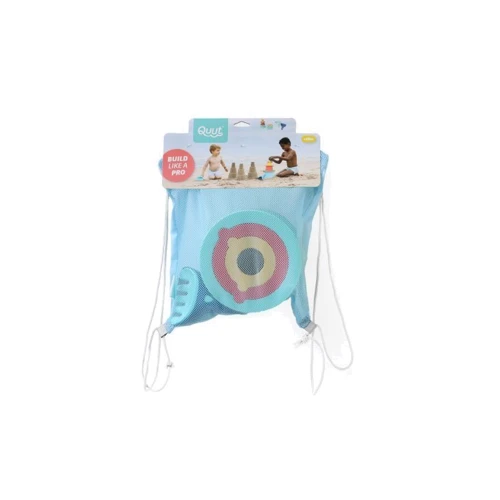 Набор для пляжа Quut Alto (пирамидка + совочек с грабельками в сумке) голубой (172000)