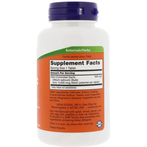 NOW Foods Garlic 5000 90 tabs (Чеснок): Тип Пищеварительные ферменты