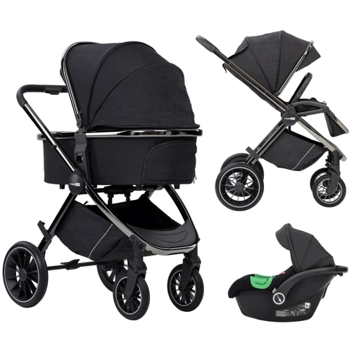Универсальная коляска 3 в 1 FreeON JOY PLUS black (49683)