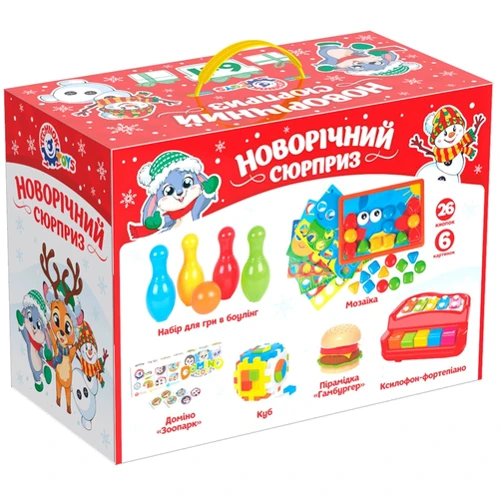 Набор игрушек ТехноК мозаика, боулинг, сортер, пианино (8829) фото 3