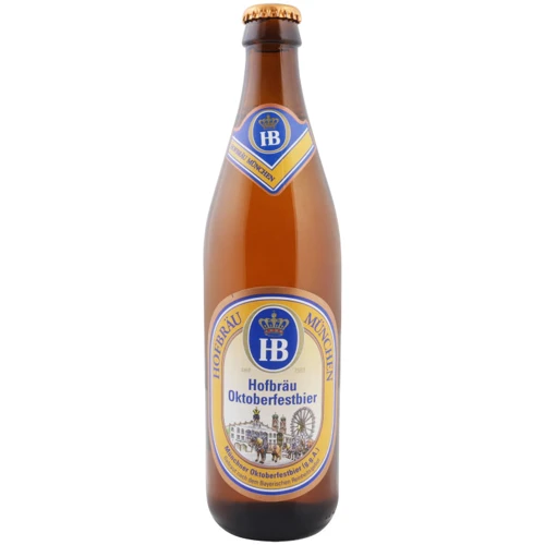 Упаковка пива Hofbrau Oktoberfest, светлое фильтрованное, 6.3% 0.5л х 20 бутылок (EUR4005686014163)