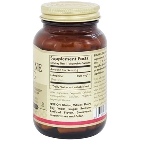 Solgar L-Arginine Солгар Аргинин 500 mg 100 капсул: Тип Аргинин