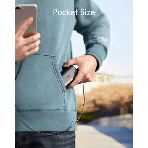 Внешний аккумулятор ANKER Power Bank PowerCore 28W 10000mAh Dark Grey (A1236HZ1): Особенности Индикатор заряда, Компактный размер
