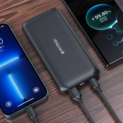 Внешний аккумулятор Wekome Power Bank 20000mAh Gifo PD 20W+QC 3.0 Black (WP-189): Количество USB 2