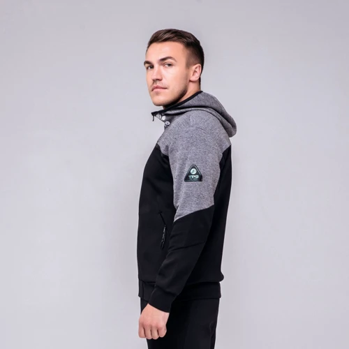 Спортивна толстовка Peak FWA01001-BLA 50 чорна з капюшоном на блискавці: Вид Спортивні толстовки