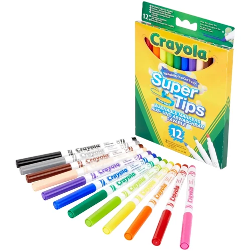 Фломастери CRAYOLA Supertips (washable) 12 шт (7509): Стать Мальчик, Девочка