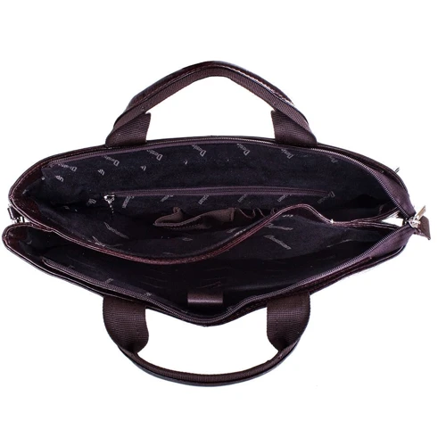 Мужской портфель Desisan коричневый (SHI1312-10FL): Фактура Зернистая, Глянцевая