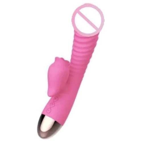 Вибратор-кролик с подогревом и шаловливым язычком для клитора Leten Wonderful Pink