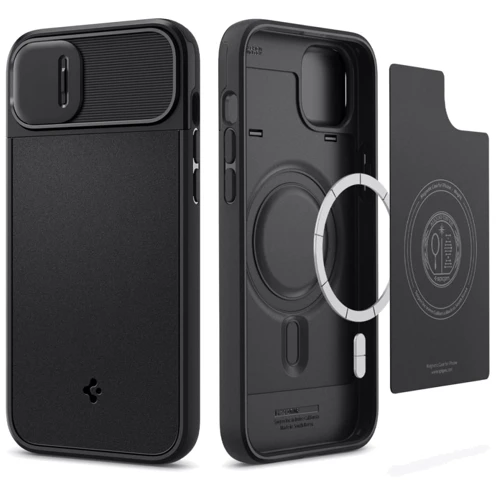 Чохол для iPhone Spigen Optik Armor MagFit Black (ACS05070) для iPhone 14 фото 16