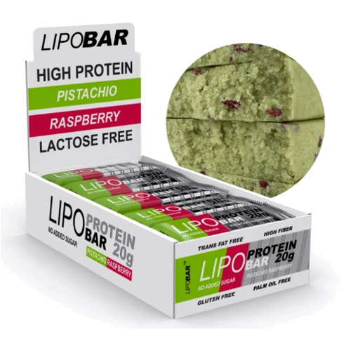

Протеиновые батончики Lipobar 20х50 g, Фисташка-малина